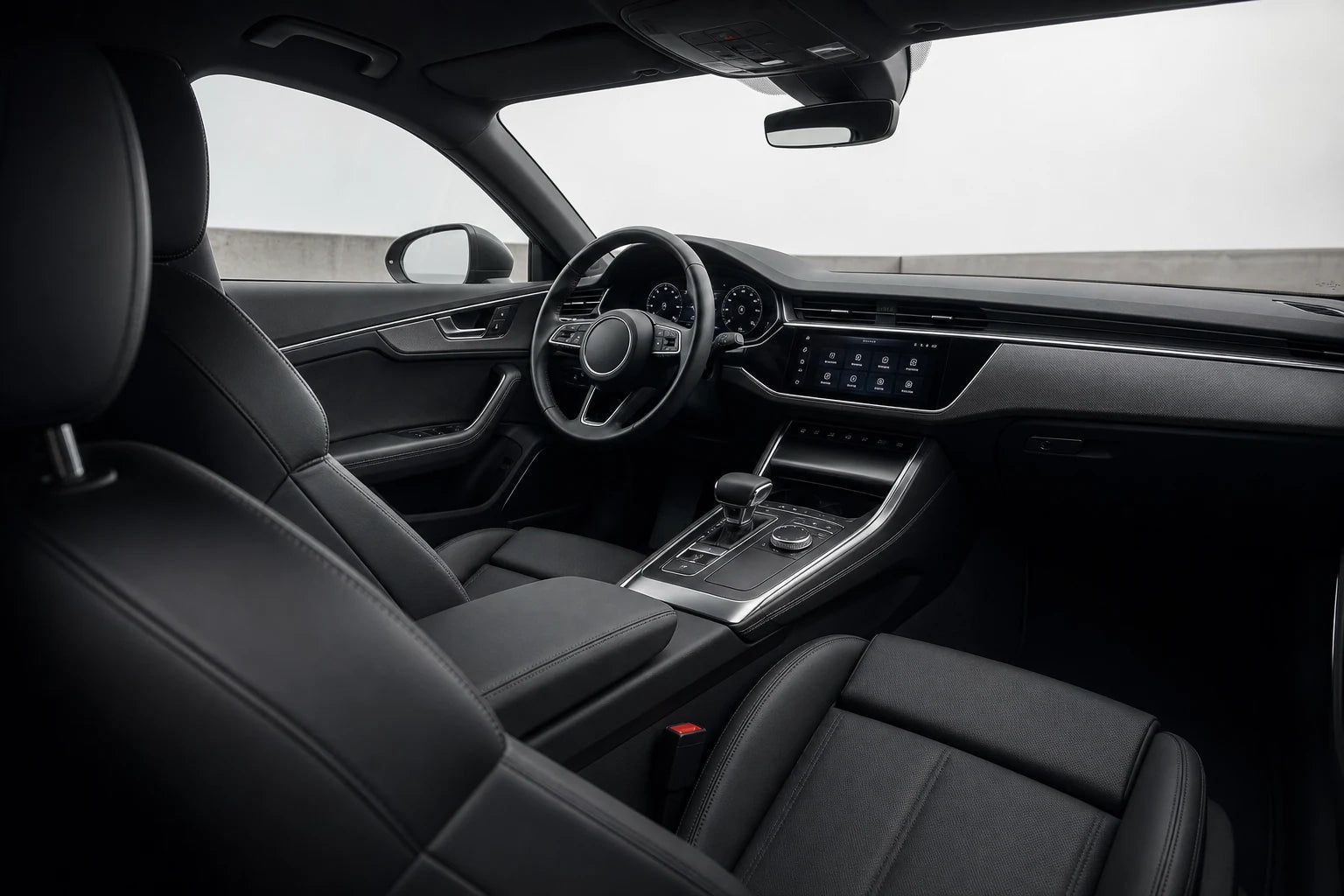 Clean modern car cabin interior for CabinKraft product questions.